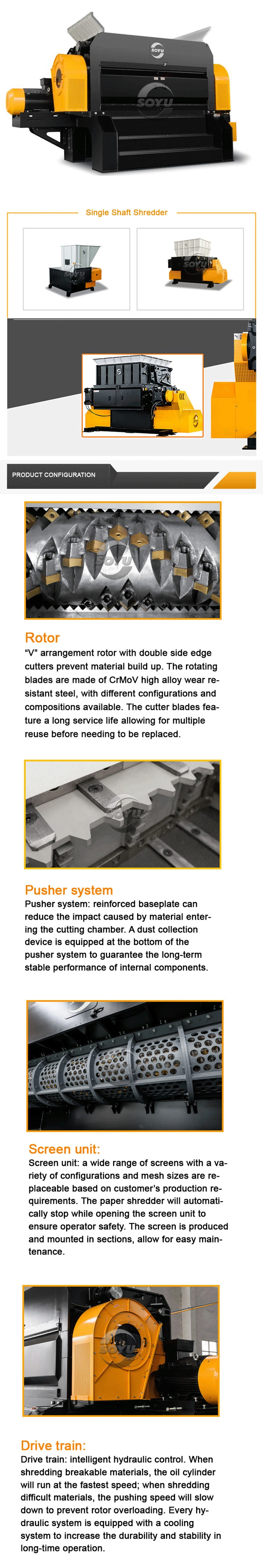 Economic Single Shaft Shredder