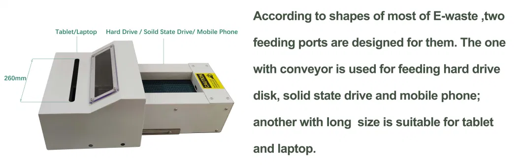 Commercial Ssd Mobile Phone Hard Drive Laptop Shredder for Data Destruction